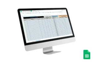 Planilha de Controle de Contas a Pagar no Google Sheets, organizada em três seções: Contas a Pagar, À Pagar Futuro, e Pagamentos Previsionados de Contas Vencidas